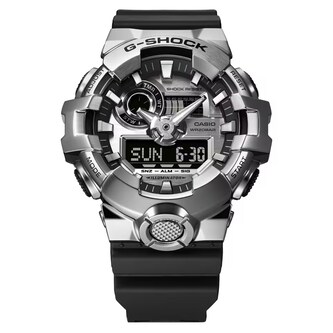 Casio G-SHOCK G-Steel Silver Analog-Digital Quartz Mens Watch 58mm