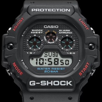 Casio G-SHOCK Digital 5900 Series 46.8mm Mens Watch Black