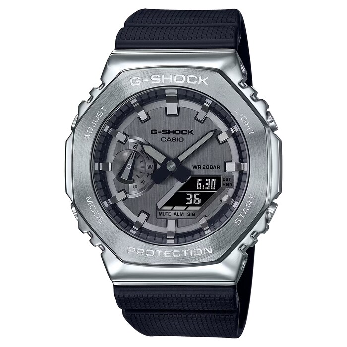 Casio G-SHOCK GM-2100 All Black Metal Cover Series  Mens Watch 49mm