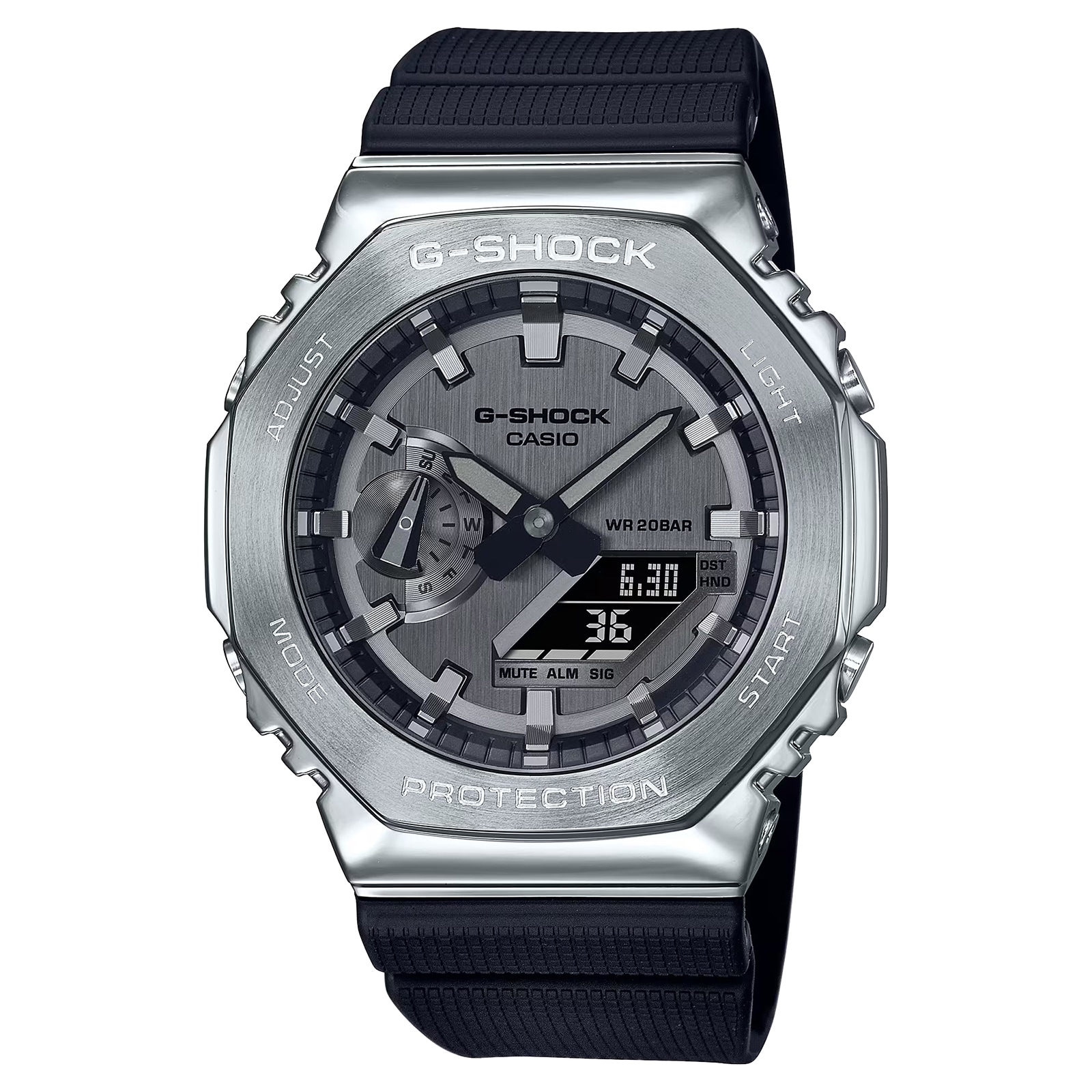 Casio G-SHOCK GM-2100 All Black Metal Cover Series  Mens Watch 49mm