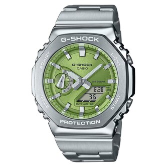 Casio G-SHOCK G-Steel 2100 Series Full Metal Octagonal Mens Watch Green 49mm