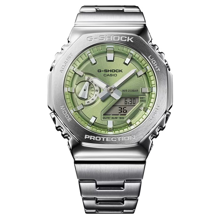 Casio G-SHOCK G-Steel 2100 Series Full Metal Octagonal Mens Watch Green 49mm