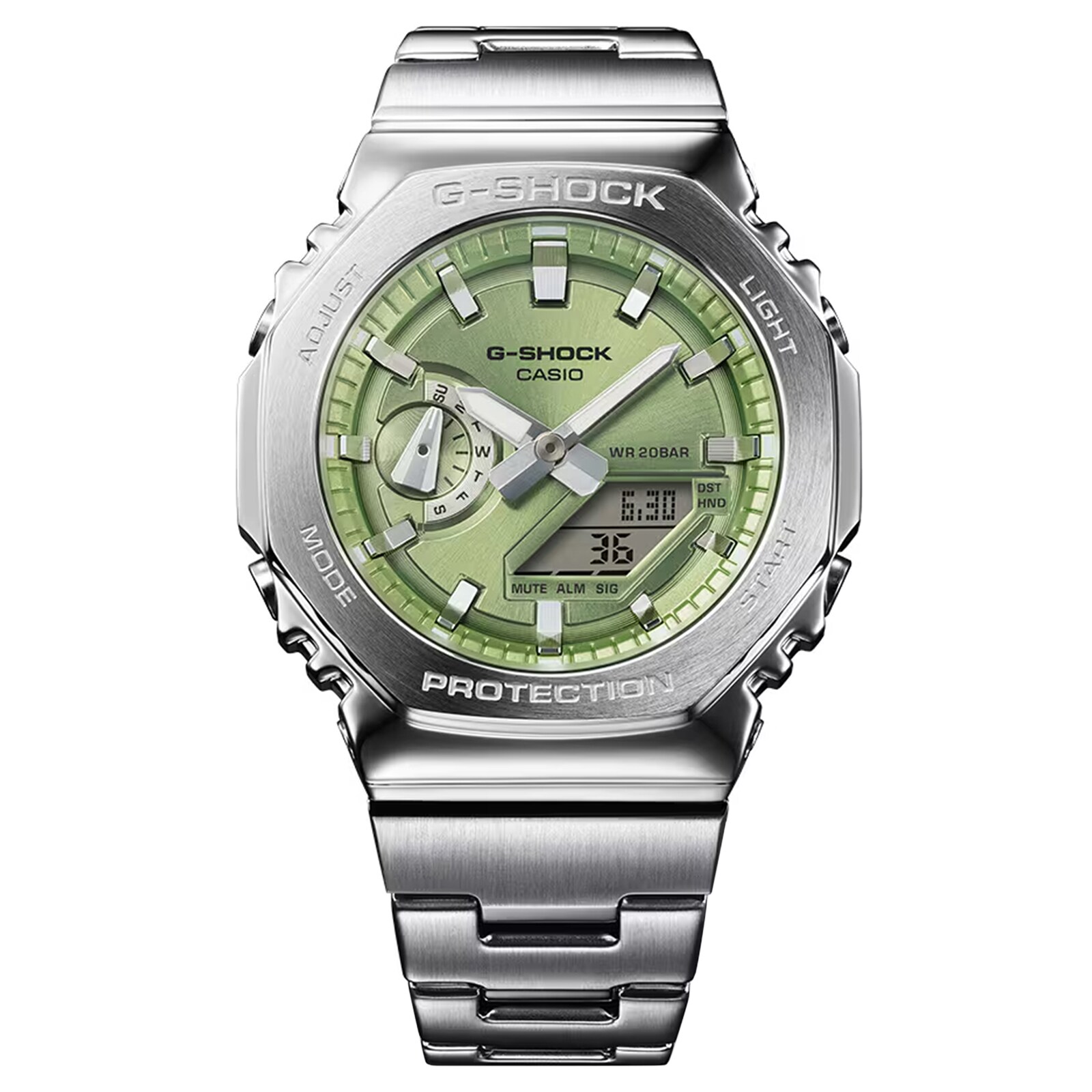 Casio G-SHOCK G-Steel 2100 Series Full Metal Octagonal Mens Watch Green 49mm