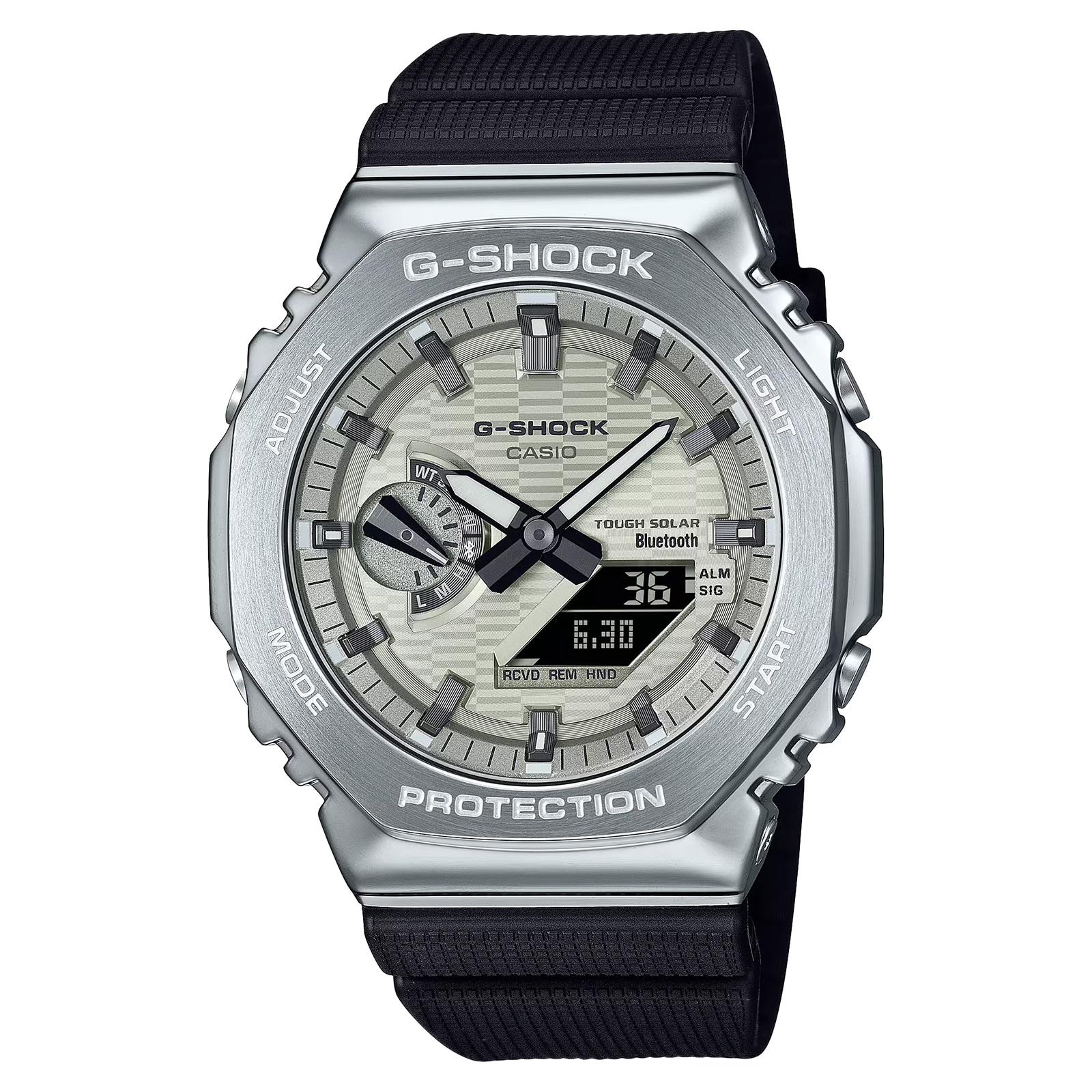 Casio G-SHOCK G-Steel 2100 Series Full Metal Octagonal Mens Watch Silver 49mm