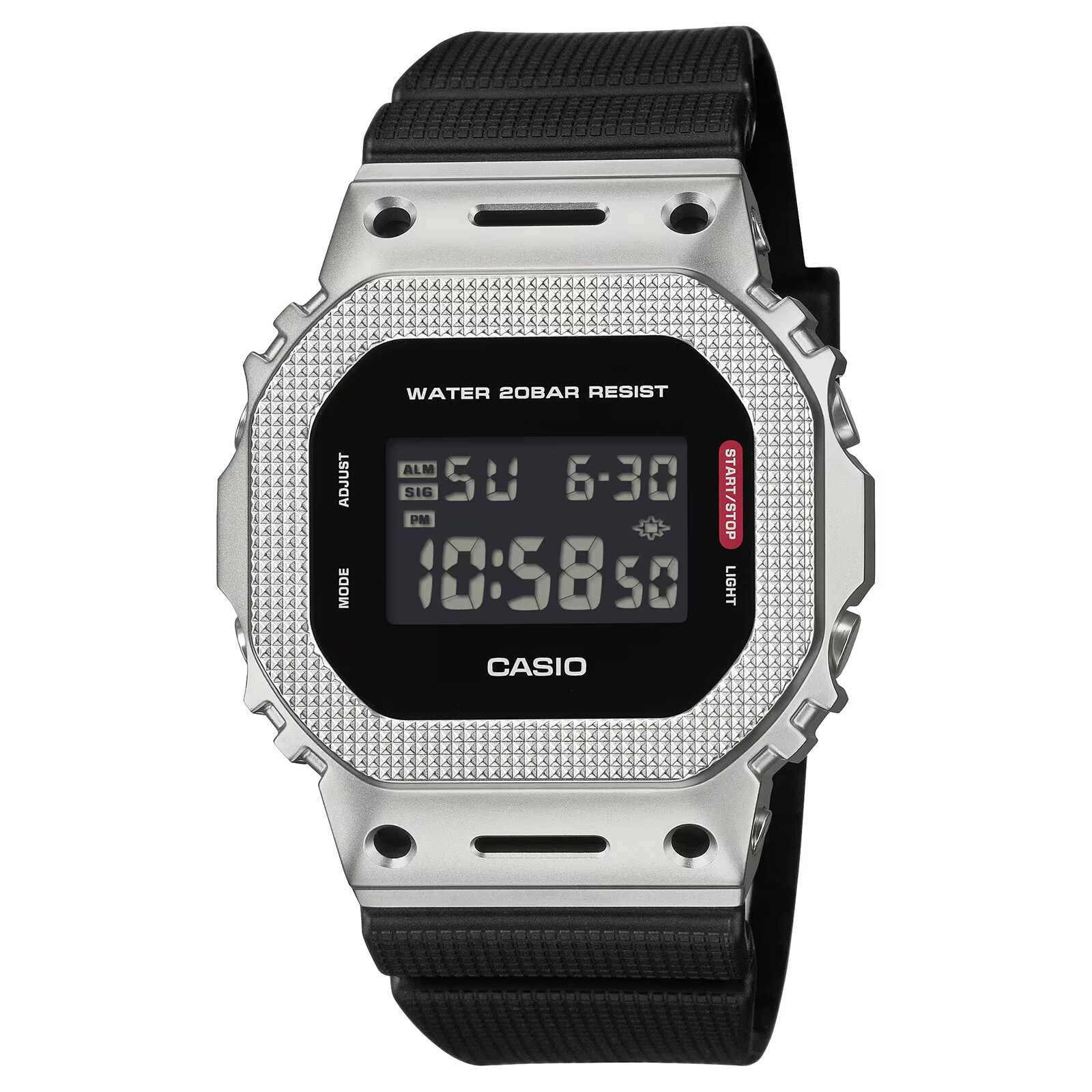Casio G-SHOCK G-Steel 5600 Series Square Digital Mens Watch Black 49mm