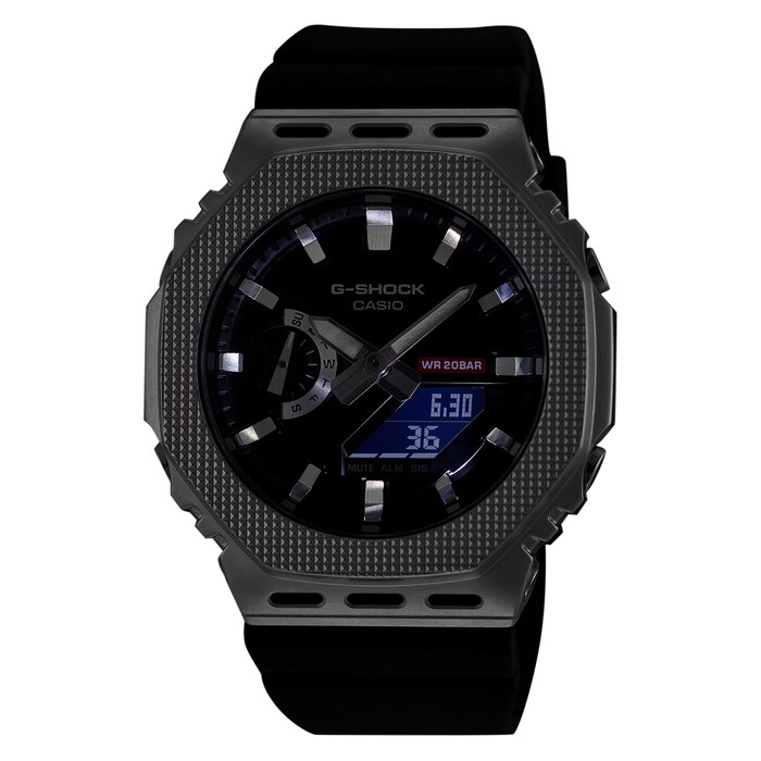Casio G-SHOCK G-Steel 2100 Series Full Octagonal Mens Watch Black 49mm