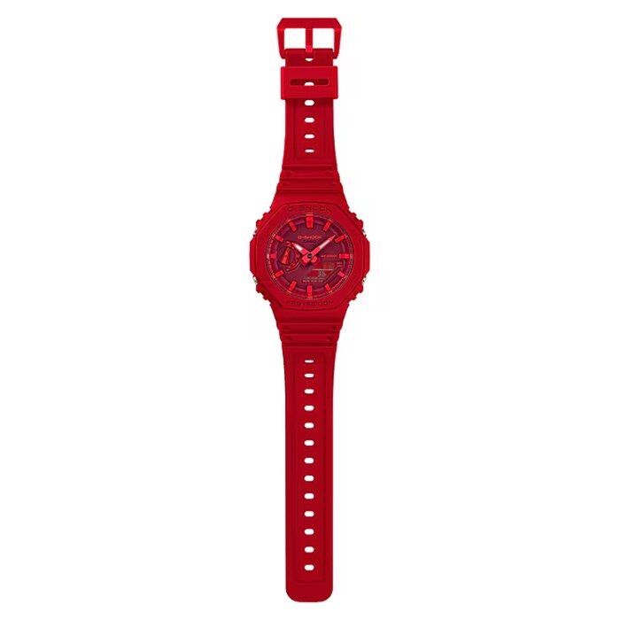Casio G-SHOCK Analog-Digital 2100 Series Resin Mens Watch All-Red 48.5mm