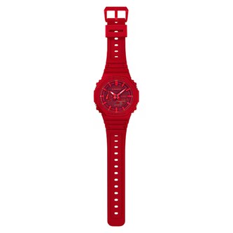 Casio G-SHOCK Analog-Digital 2100 Series Resin Mens Watch All-Red 48.5mm