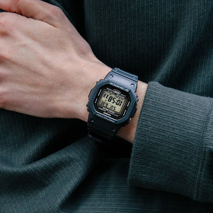Casio G-SHOCK 5600 Series Black Metal Mens Watch 48.5mm