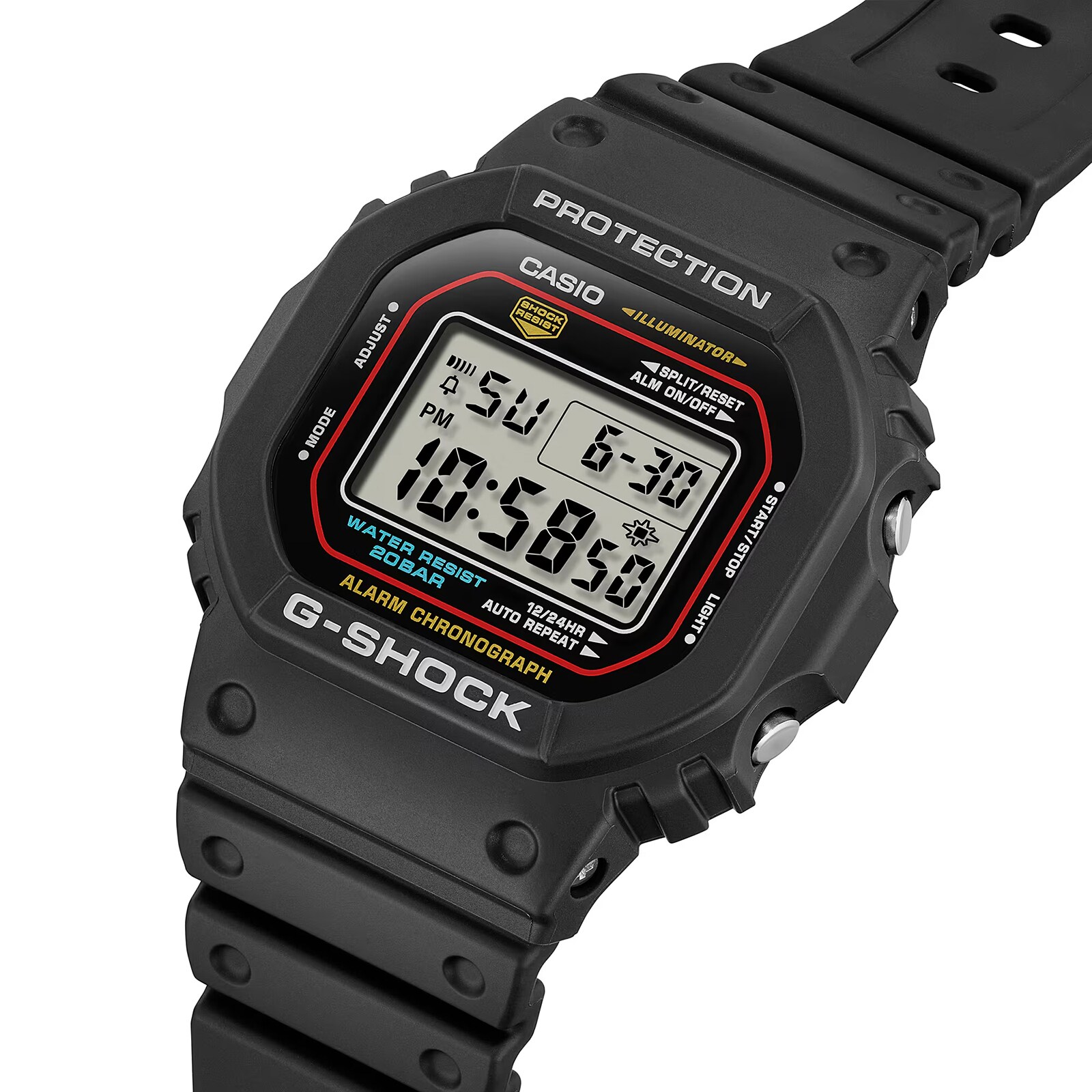 Casio G-SHOCK Classic Digital 5600 Series Resin Mens Watch Grey 48.5mm