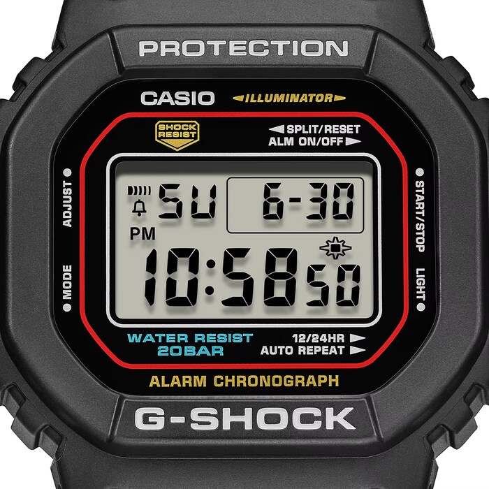 Casio G-SHOCK Classic Digital 5600 Series Resin Mens Watch Grey 48.5mm