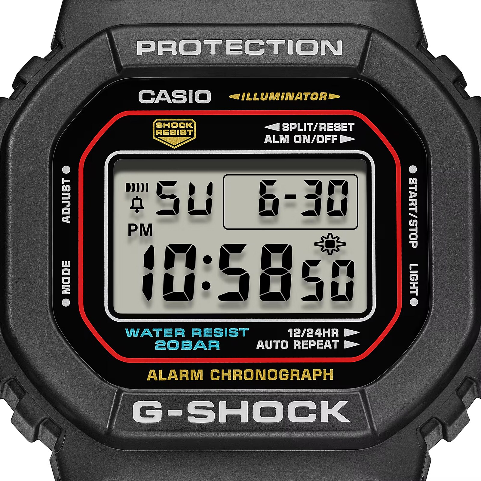 Casio G-SHOCK Classic Digital 5600 Series Resin Mens Watch Grey 48.5mm