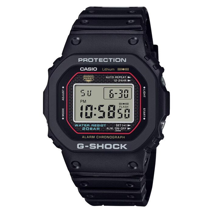 Casio G-SHOCK Classic Digital 5600 Series Stainless Steel Mens Watch Grey 48.5mm