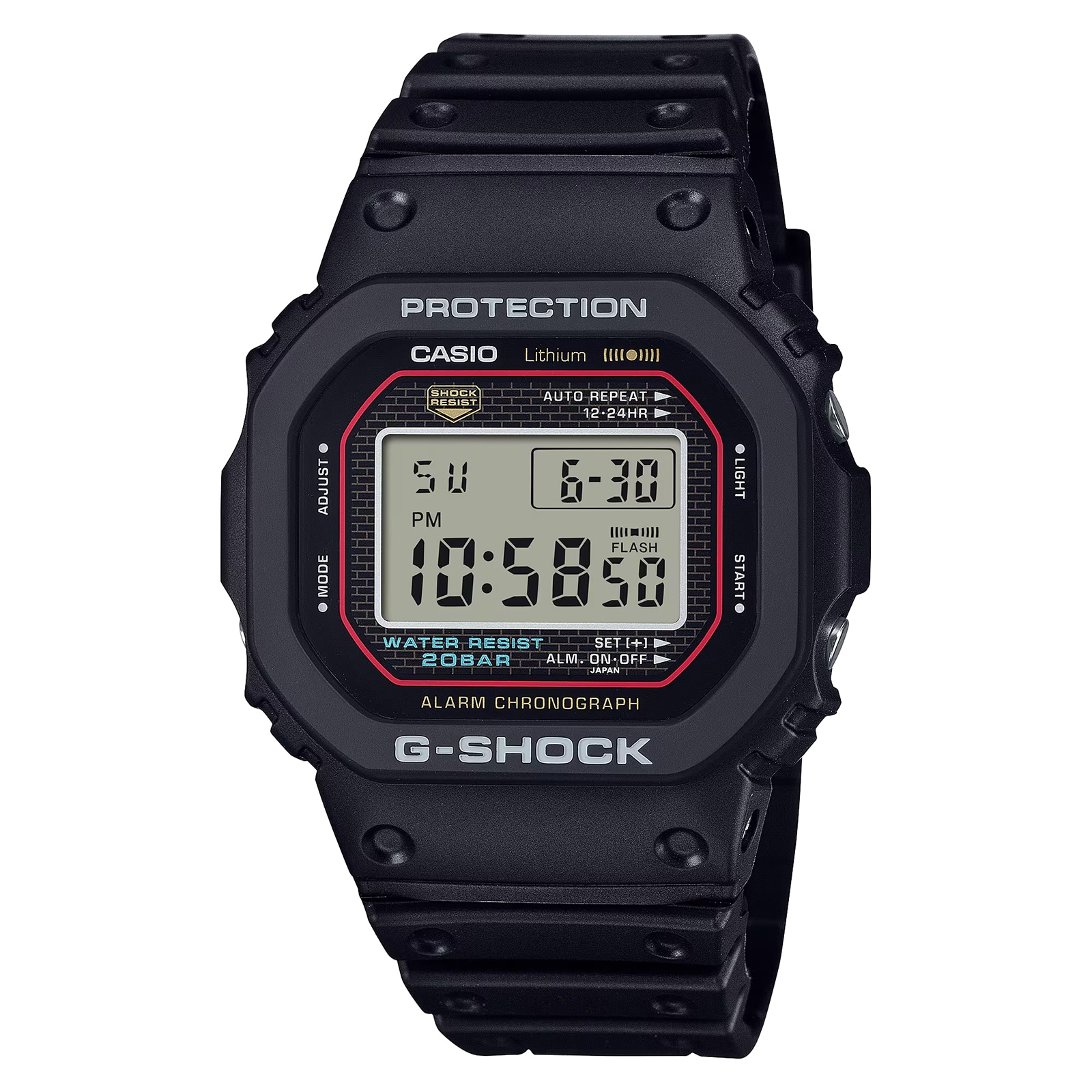 Casio G-SHOCK Classic Digital 5600 Series Stainless Steel Mens Watch Grey 48.5mm