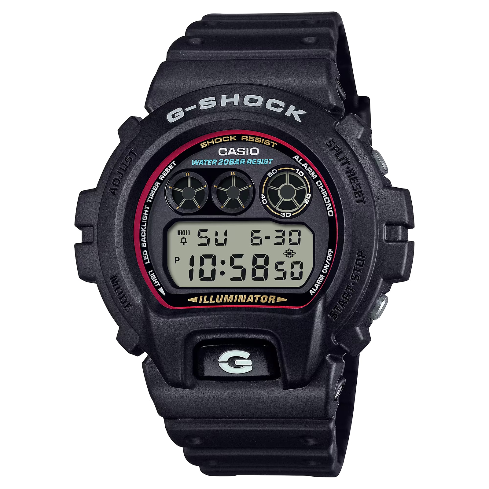 Casio G-SHOCK Digital Diver 6900 Series Resin Mens Watch Black 53mm