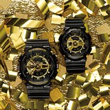 Casio G-SHOCK Analog-Digital GA-110 Series Mens Watch Black & Gold 55mm