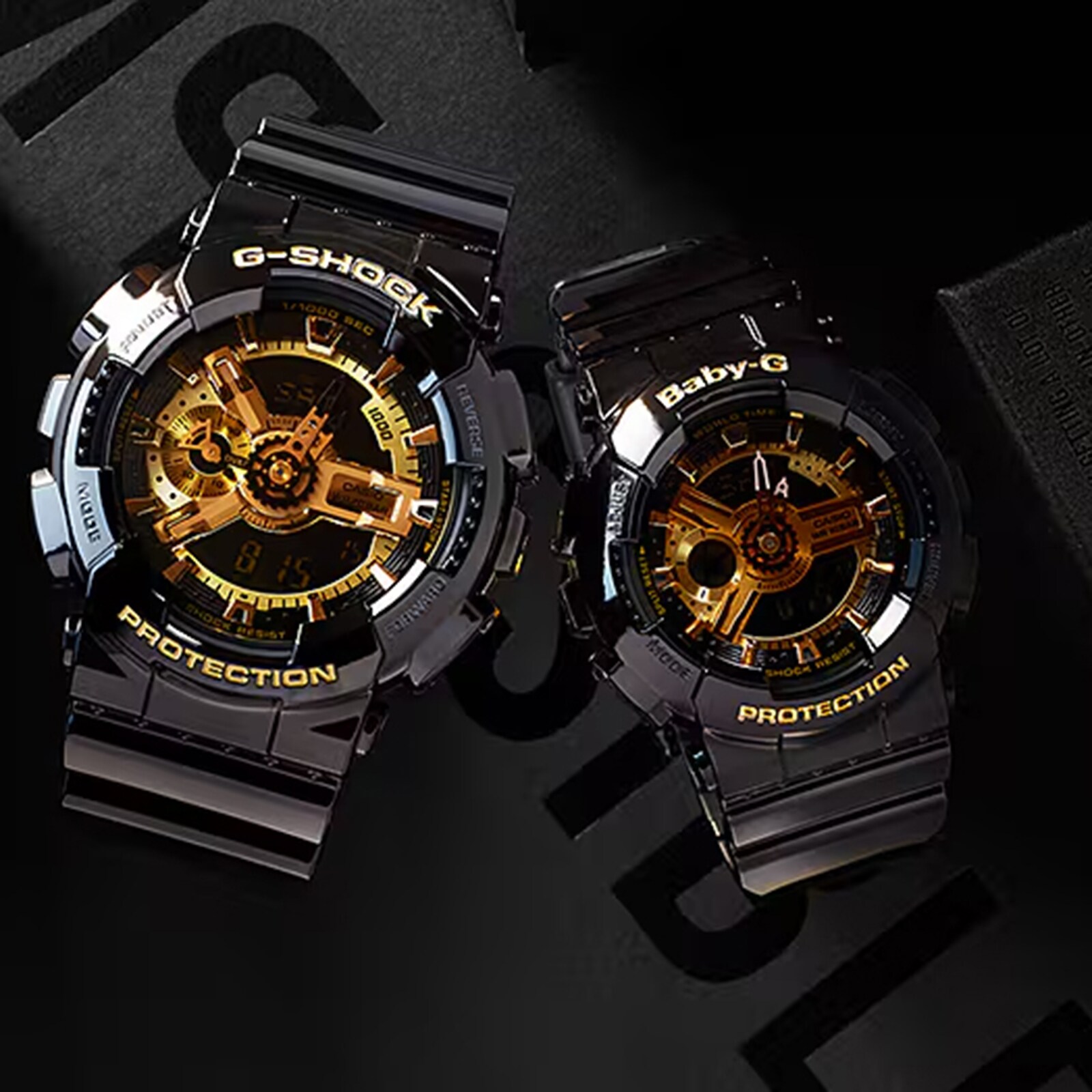 Casio G-SHOCK Analog-Digital GA-110 Series Mens Watch Black & Gold 55mm