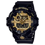 Casio G-SHOCK Analog-Digital GA-700 Series Mens Watch Black & Gold 57.5mm