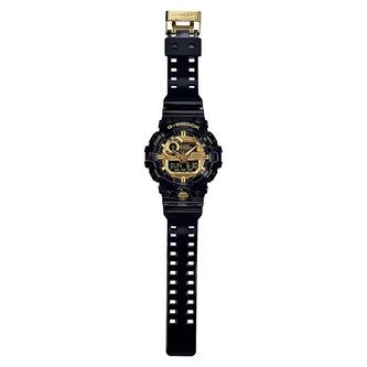 Casio G-SHOCK Analog-Digital GA-700 Series Mens Watch Black & Gold 57.5mm