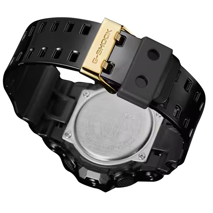 Casio G-SHOCK Analog-Digital GA-700 Series Mens Watch Black & Gold 57.5mm