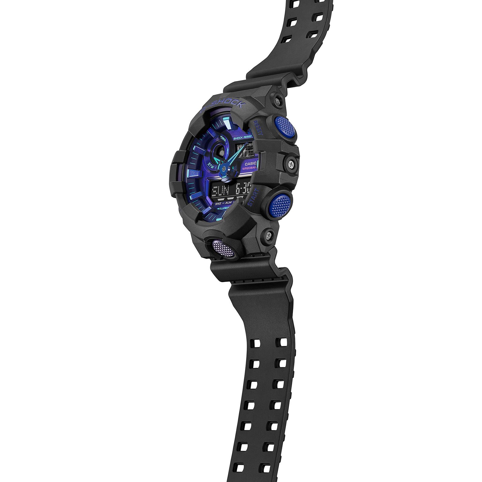 Casio G-SHOCK Analog-Digital Virtual Blue Series Resin Mens Watch 57.5mm