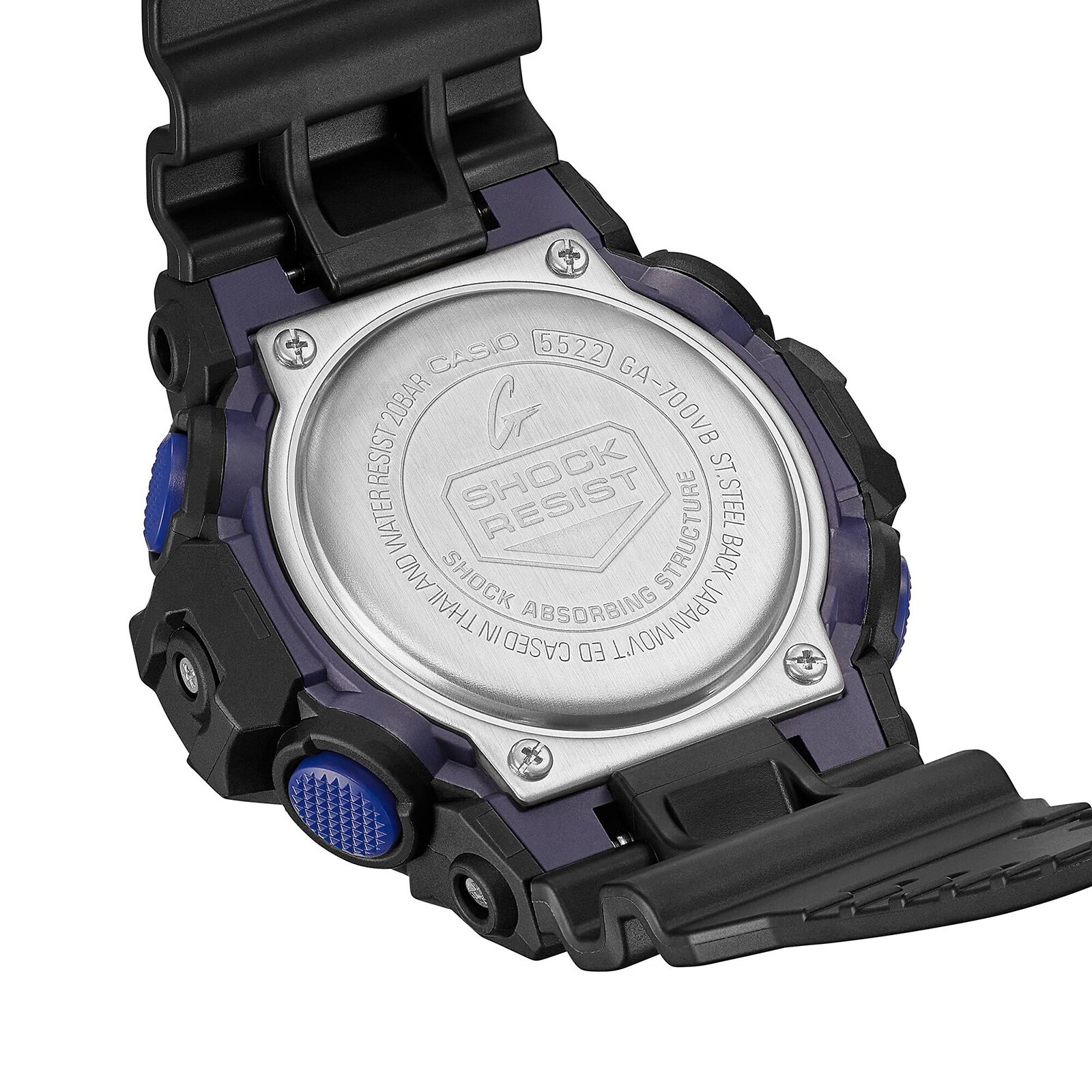 Casio G-SHOCK Analog-Digital Virtual Blue Series Resin Mens Watch 57.5mm