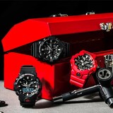 Casio G-SHOCK Analog-Digital GA-700 Series Mens Watch Red-Black 57.5mm