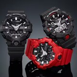 Casio G-SHOCK Analog-Digital GA-700 Series Mens Watch Red-Black 57.5mm