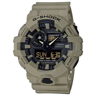 Casio G-SHOCK Analog-Digital GA-700 Series Mens Watch Olive Green 57.5mm
