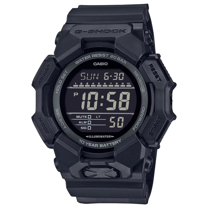 Casio G-SHOCK Digital Classic GD-010 Series Mens Watch Black 55mm