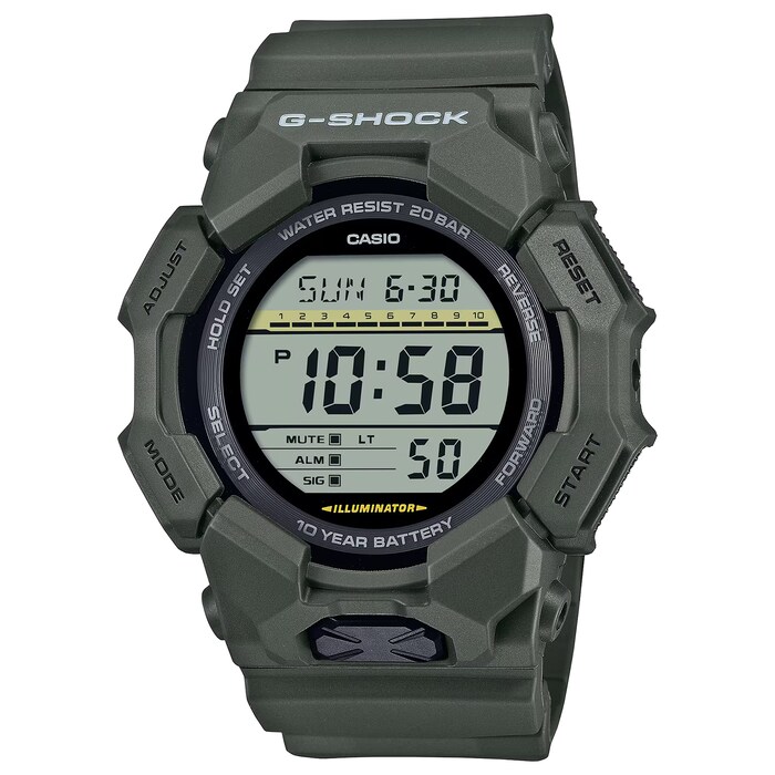 Casio G-SHOCK Digital GD-010 Series Mens Watch Green 55mm