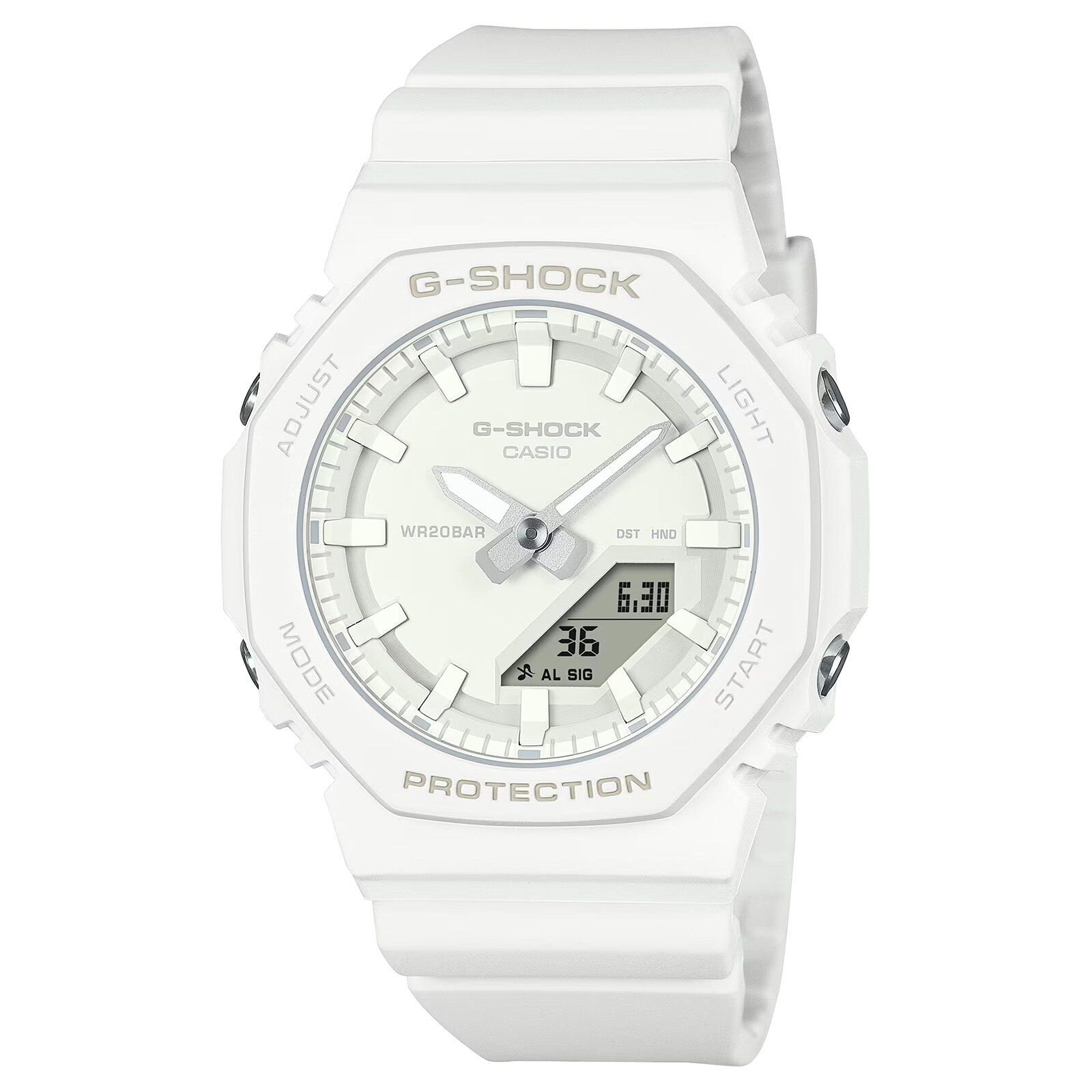 Casio G-SHOCK Analog-Digital GMA Series Ladies Watch All-White 46mm