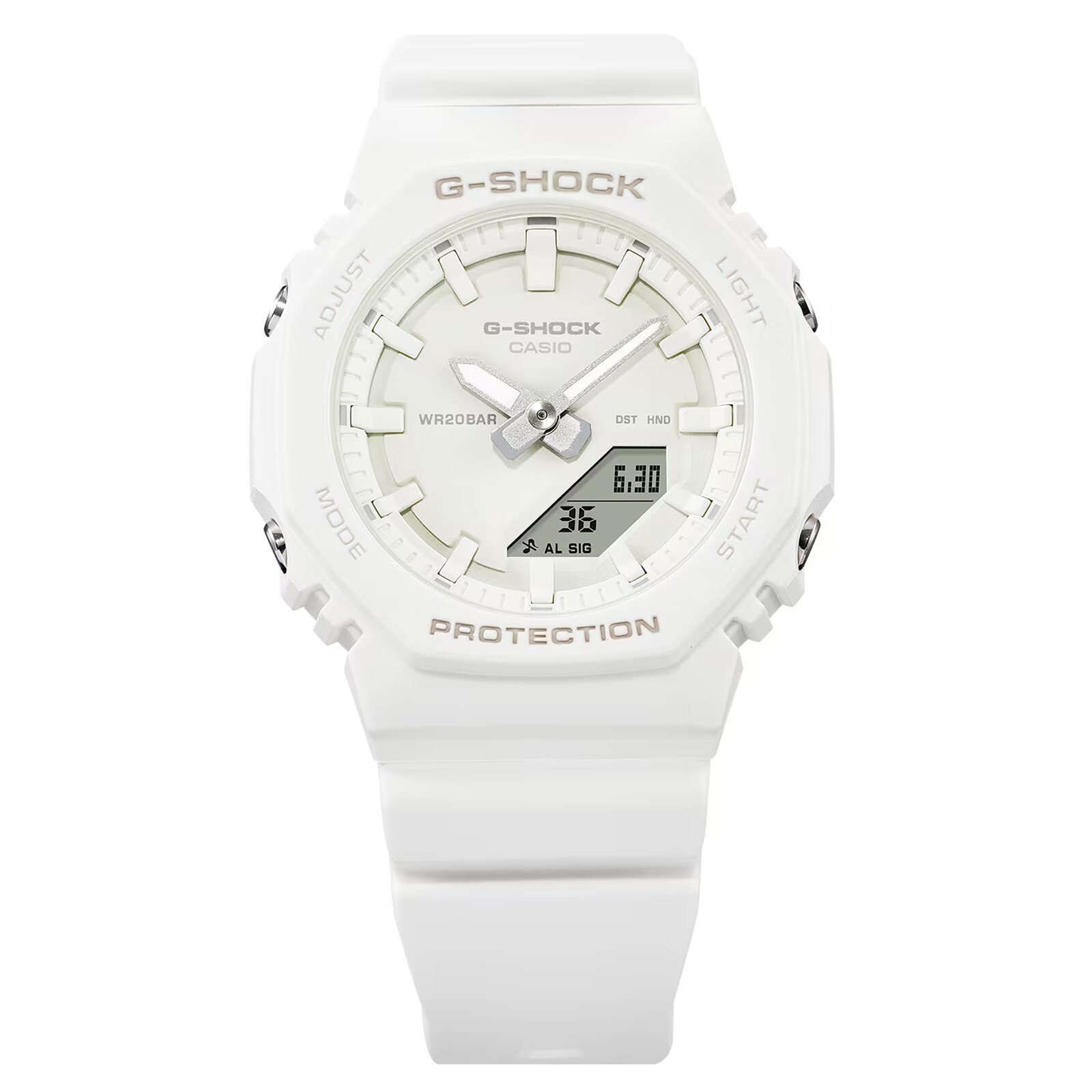 Casio G-SHOCK Analog-Digital GMA Series Ladies Watch All-White 46mm
