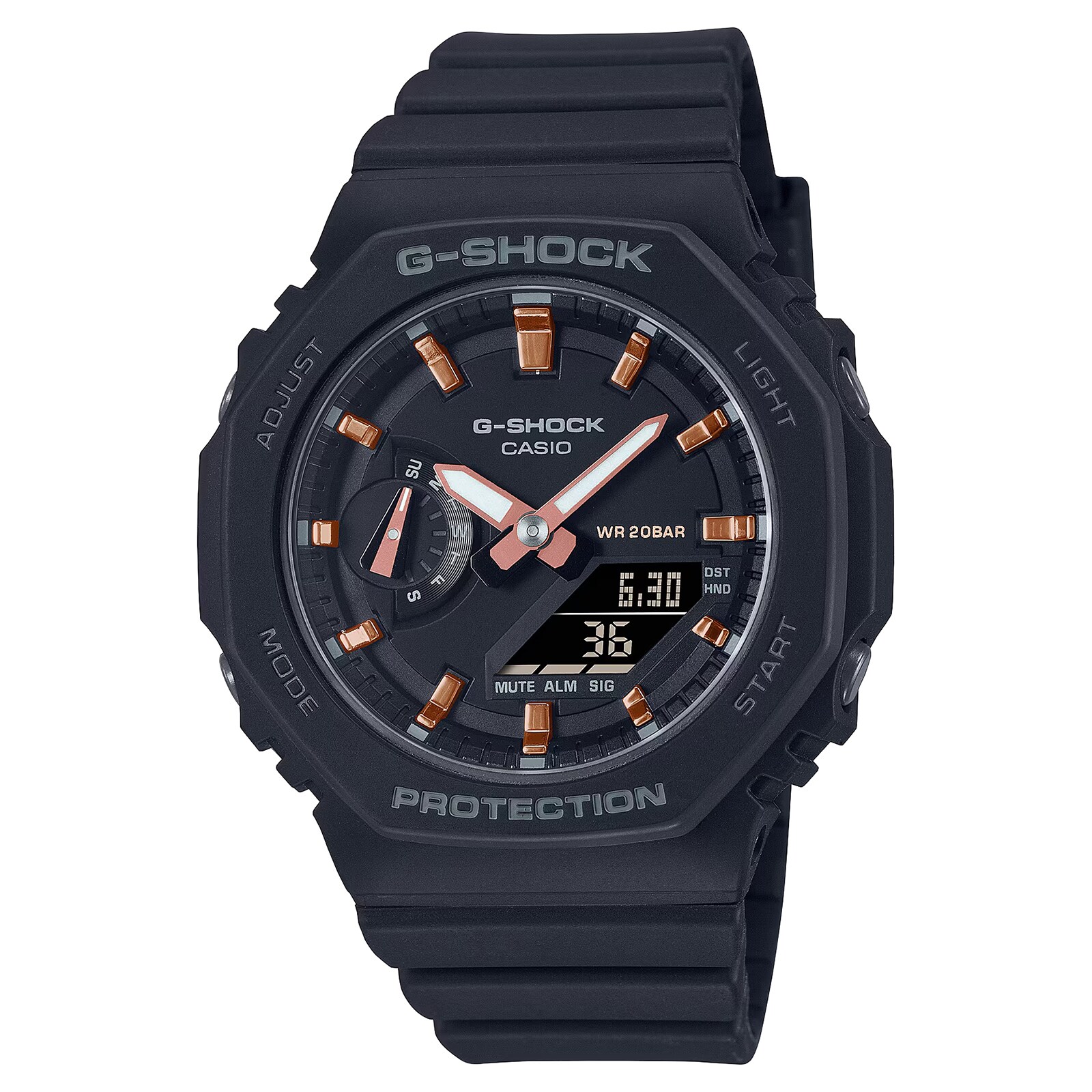 Casio G-SHOCK Analog-Digital GMA Series Ladies Watch Black & Pink 46mm