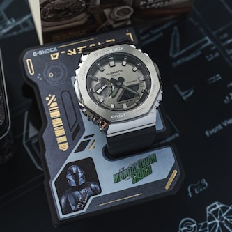 Casio G-Shock Star Wars The Mandalorian™ & Grogu™ 45.5mm Limited Edition Mens Watch Silver Casio G-Shock Star Wars The Mandalorian™ & Grogu™ 45.5mm Limited Edition Mens Watch Silver