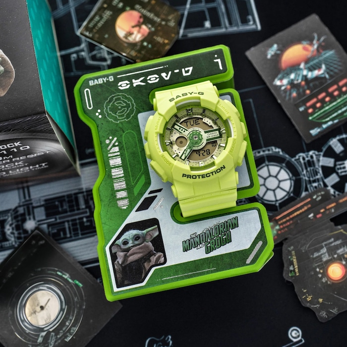 Casio Baby-G Star Wars: The Mandalorian™ & Grogu™ Collection 43.5mm Limited Edition Ladies Watch Green