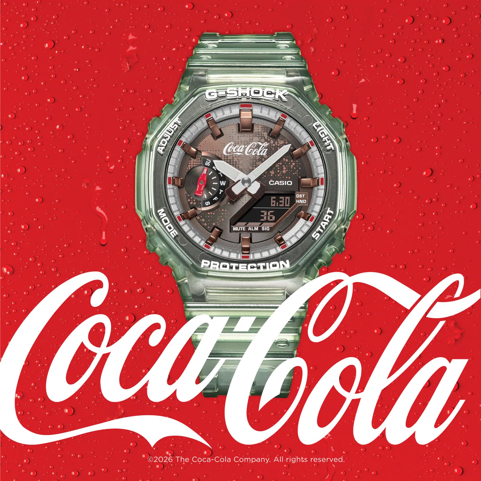 即日発送 CASIO G-SHOCK コカコーラ GA-2100CC-3AJR Casio G-Shock GA-2100 Series 45.5mm Limited Edition Mens Watch