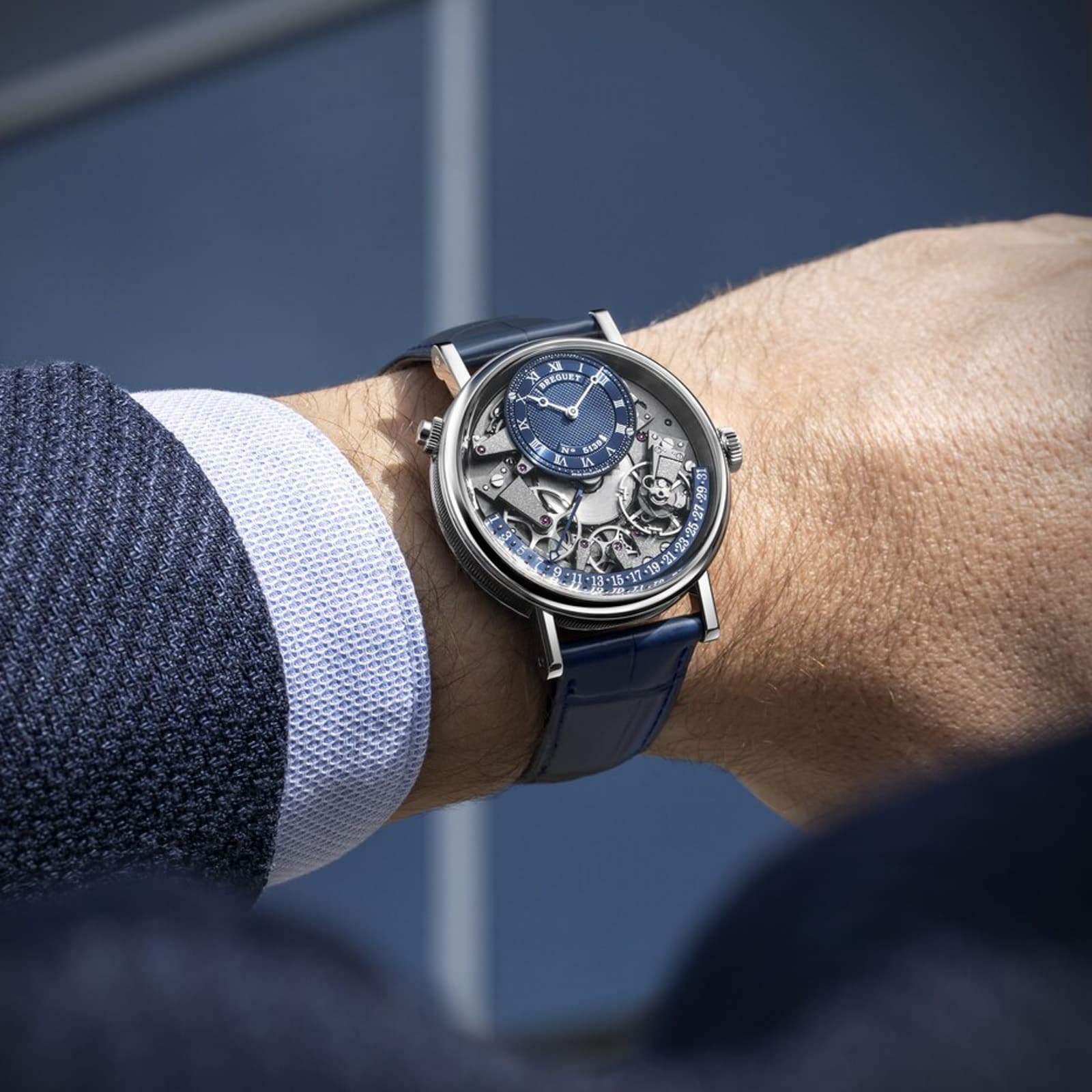 Breguet Tradition Quantième Rétrograde 40mm Mens Watch Blue Breguet Tradition Quantième Rétrograde 40mm Mens Watch Blue