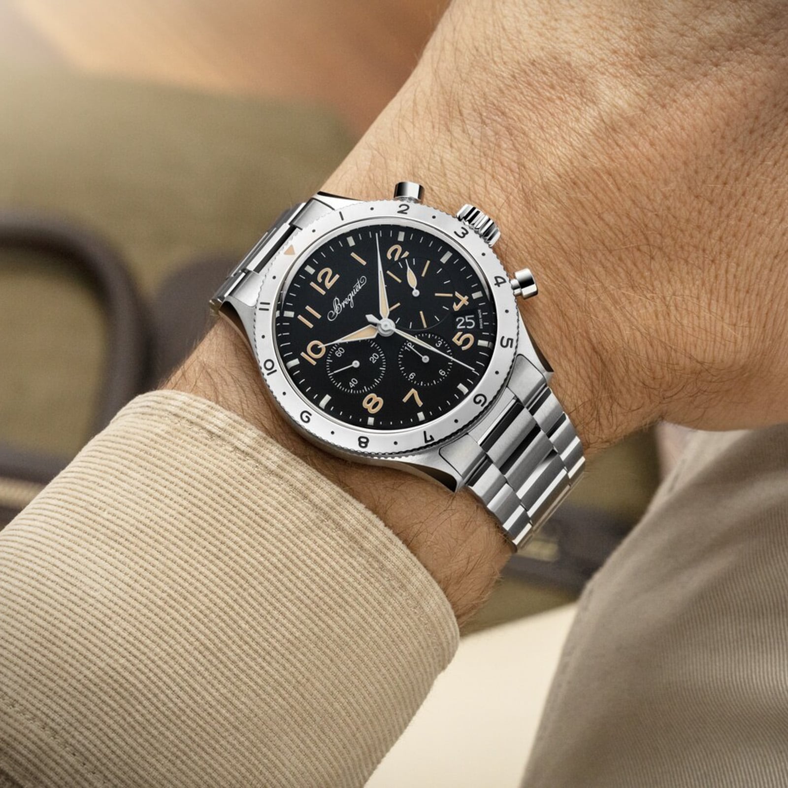 Breguet Type XX Chronographe 2067 42mm Mens Watch Black Breguet Type XX Chronographe 2067 42mm Mens Watch Black