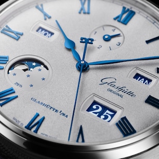 Glashutte Original Senator Excellence Perpetual Calendar 42mm Mens Watch Silver