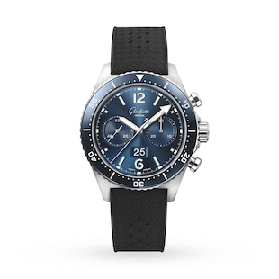 Glashutte Original SeaQ Chronograph 43.2mm Mens Watch - Rubber Strap