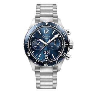 Glashutte Original SeaQ Chronograph 43.2mm Mens Watch - Stainless Steel
