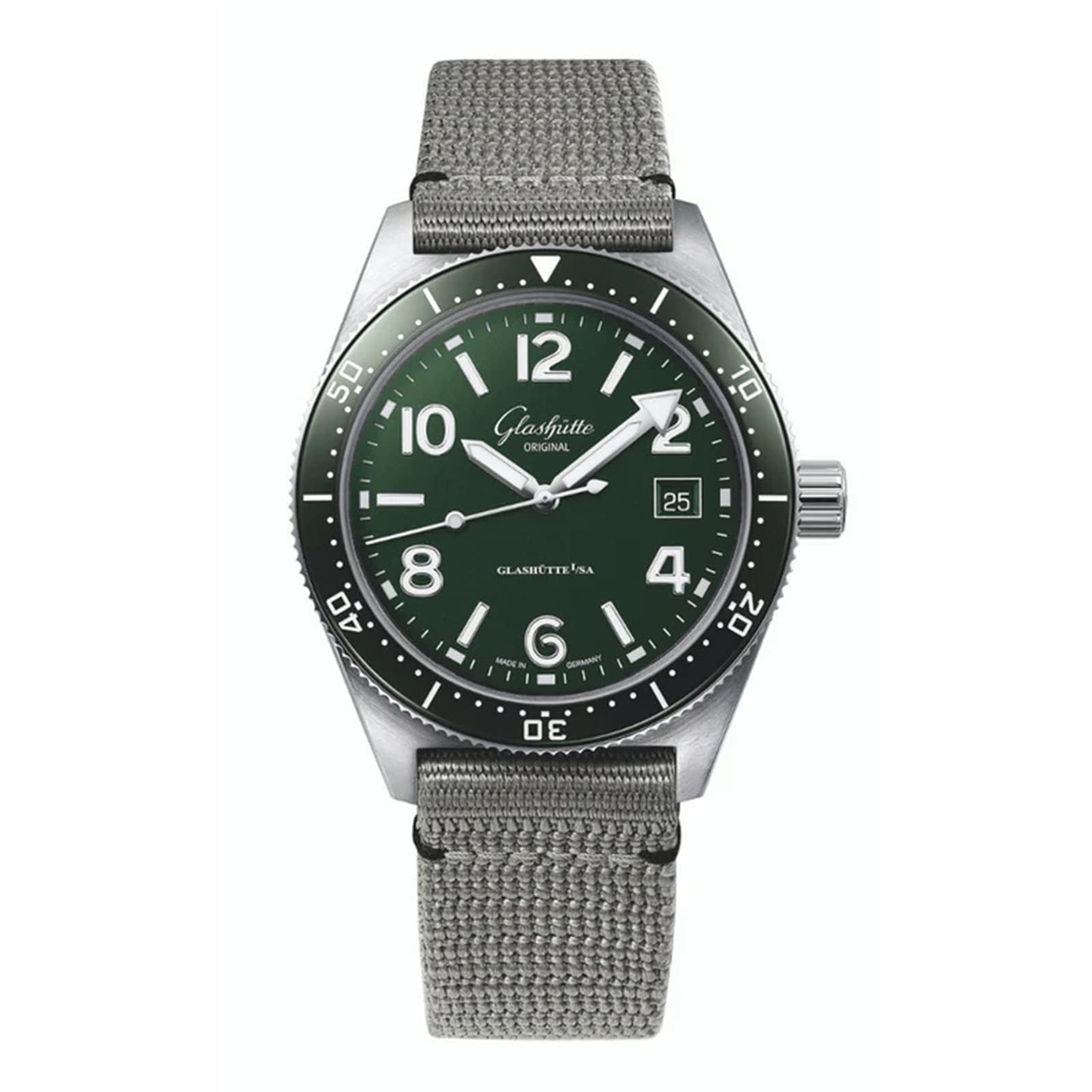 Glashutte Original SeaQ 39.5mm Mens Watch Green