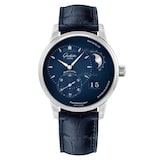 Glashutte Original PanoMaticLunar 40mm Mens Watch Blue Alligator Strap