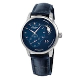 Glashutte Original PanoMaticLunar 40mm Mens Watch Blue Alligator Strap