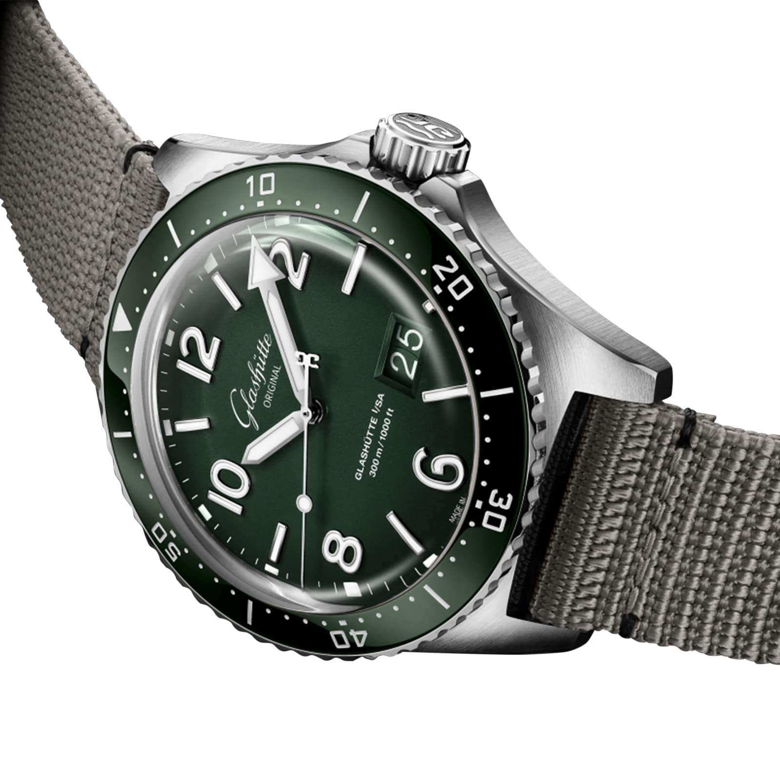 Glashutte Original SeaQ 43.2mm Mens Watch - Synthetic Strap