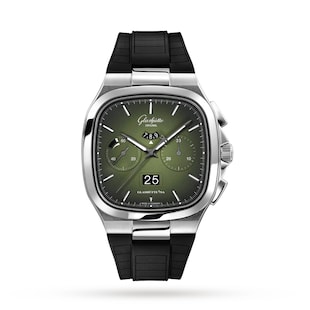 Glashutte Original Vintage Seventies  Panorama Date 40mm Mens Watch - Rubber Strap