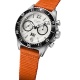 Glashutte Original SeaQ Chronograph 43mm Mens Watch - Fabric Orange Strap