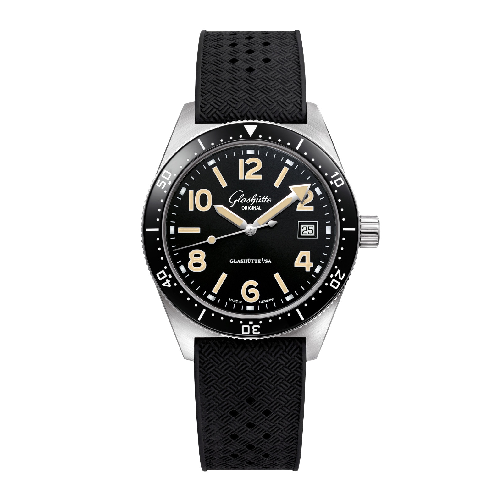 Glashutte Original SeaQ 39.5mm Mens Watch Black