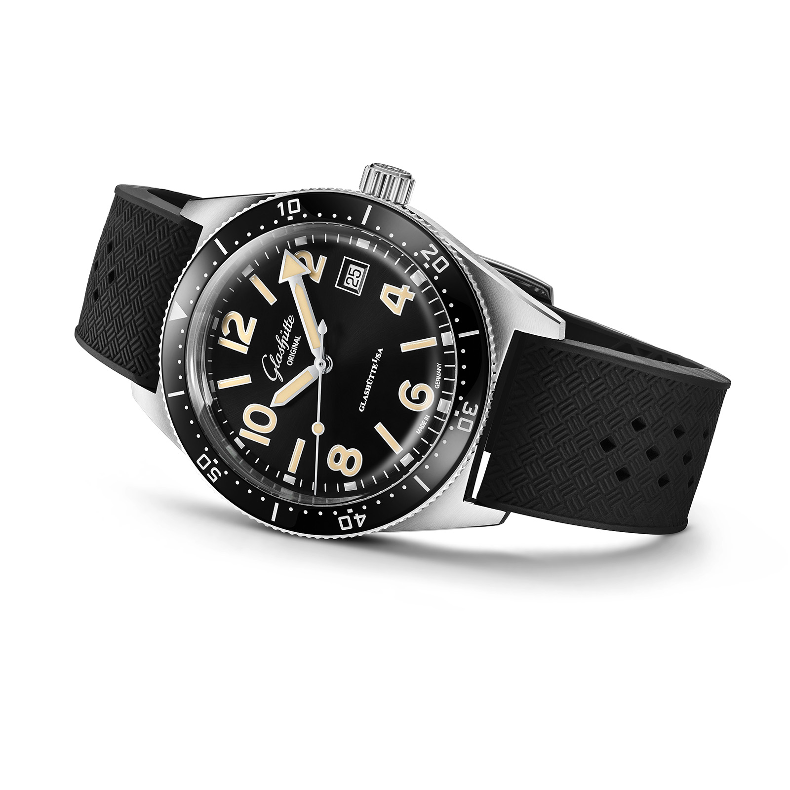 Glashutte Original SeaQ 39.5mm Mens Watch Black